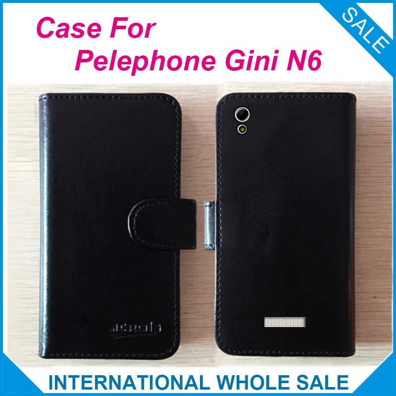 Лидер продаж! 2016 чехол Pelephone Gini N6 6 цветов высокое качество оригинальная кожа