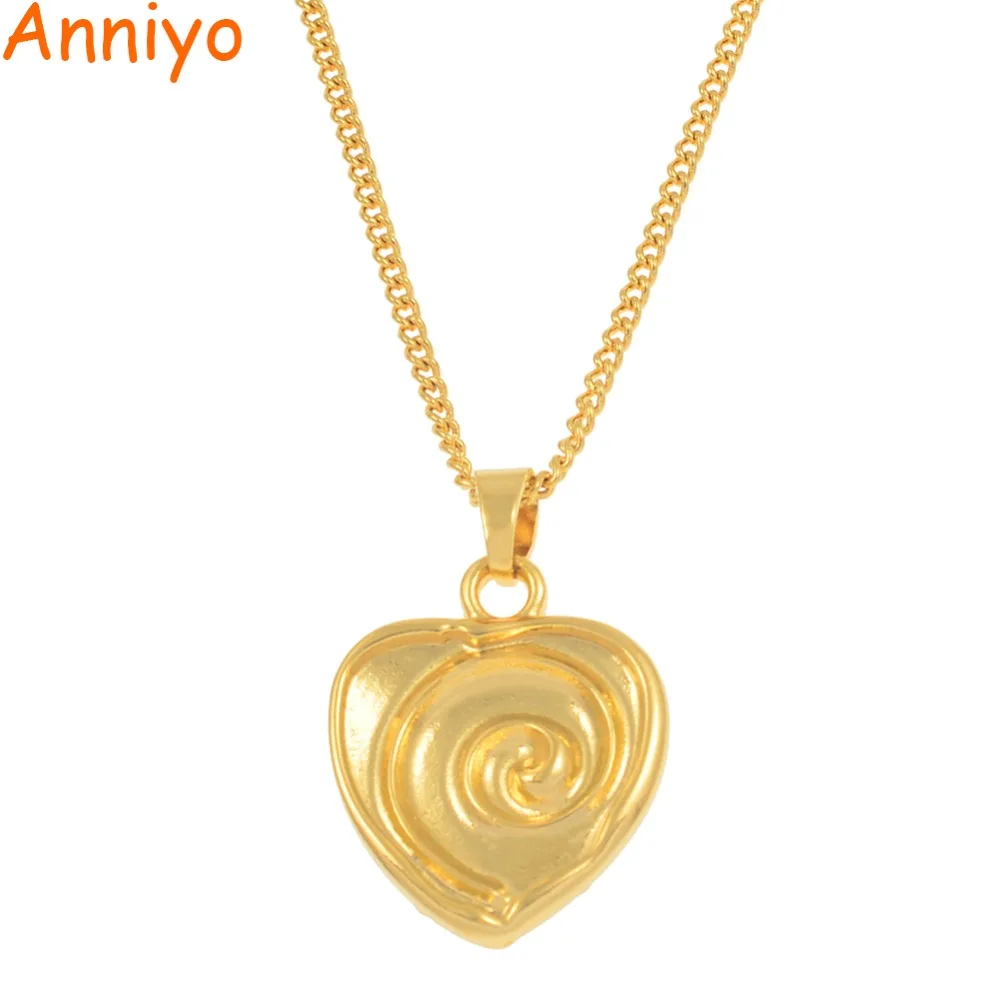 Anniyo/сердце ожерелья с кулоном для женщин и девочек очаровательные ювелирные