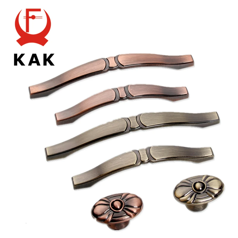 KAK 5 шт./лот винтажные ручки кухонный шкаф тянет античные для шкафа дверей ящиков