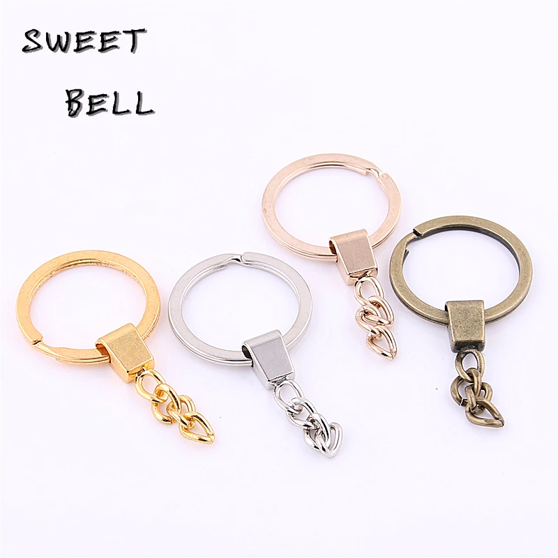 SWEET BELL 10 шт. новый стиль брелок для ключей кольцо родиевый цвет 60 мм Длинный