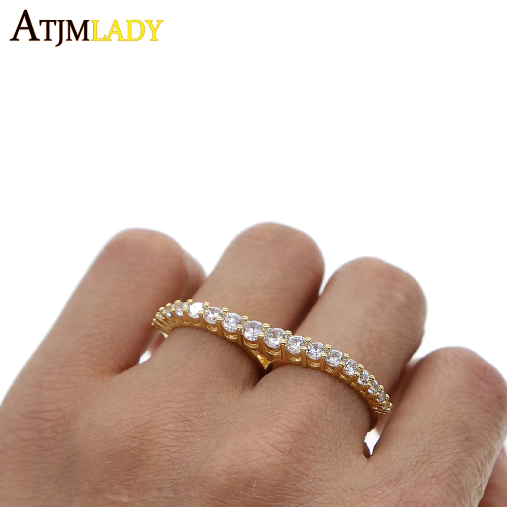 Новые Двойные кольца на пальцы с фианитом для женщин кольцо два пальца цирконием