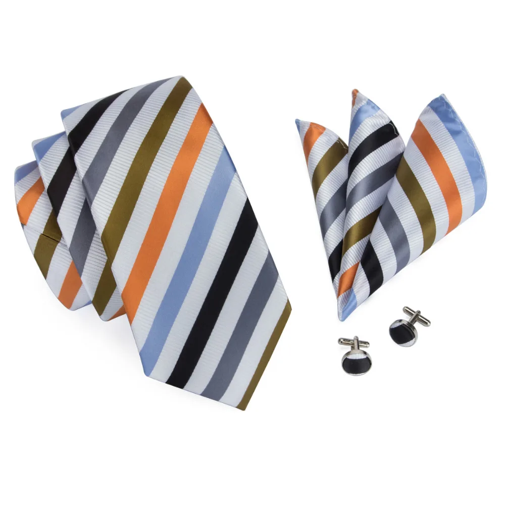 Мужской комплект из галстука и запонок в полоску|neckties women|neckties salenecktie camera |