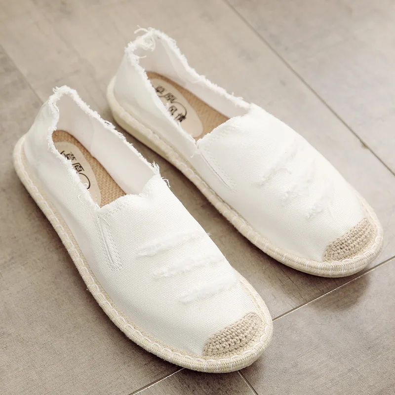 Женская обувь на плоской подошве Повседневная парусиновая без застежки Лоферы