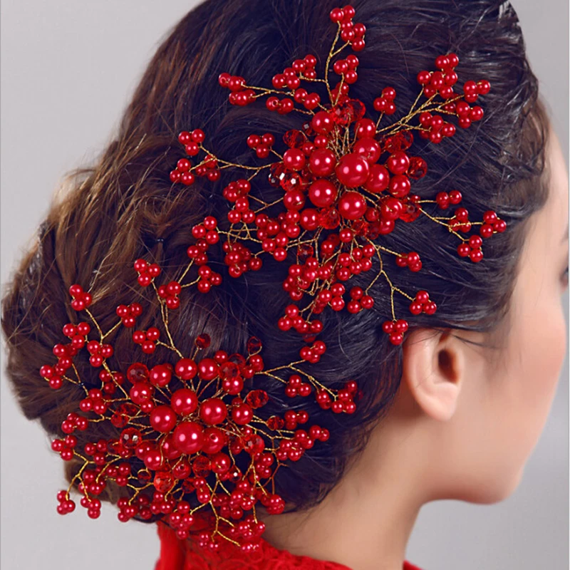 Жемчужные стразы для женщин свадебные украшения волос ручной работы с