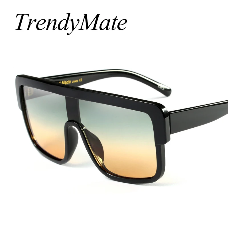 Солнцезащитные очки унисекс квадратные с плоским верхом большие размеры