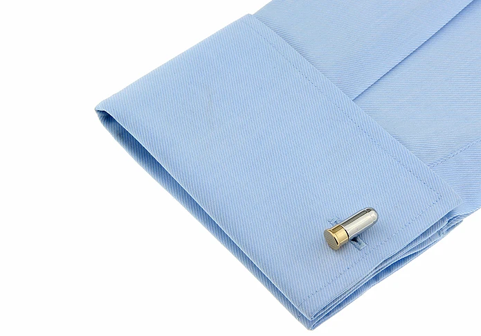 Men Gift Bullet Cuff Links Wholesale&ampretail Gold-color Copper Material Novelty Can Be Opened Army Design | Украшения и