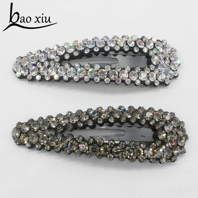 Популярные Роскошные модные женские заколки для волос с кристаллами Стразы