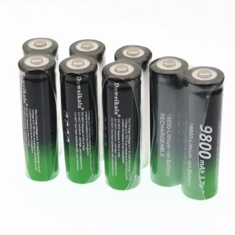 2~ 20 шт 18650 аккумулятор 9800mAh литий-ионная аккумуляторная батарея литиевый наконечник батареи Bateria для фонарика факел камеры