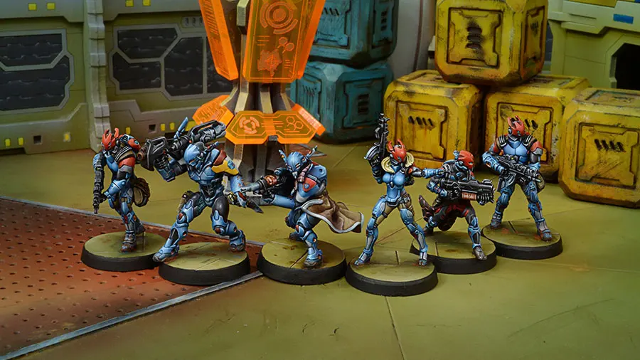 [Loong Way Miniatures] Corvus Belli Infinity 0458 NEOTERRAN CAPITALINE армейские секторные 32 мм Металлические