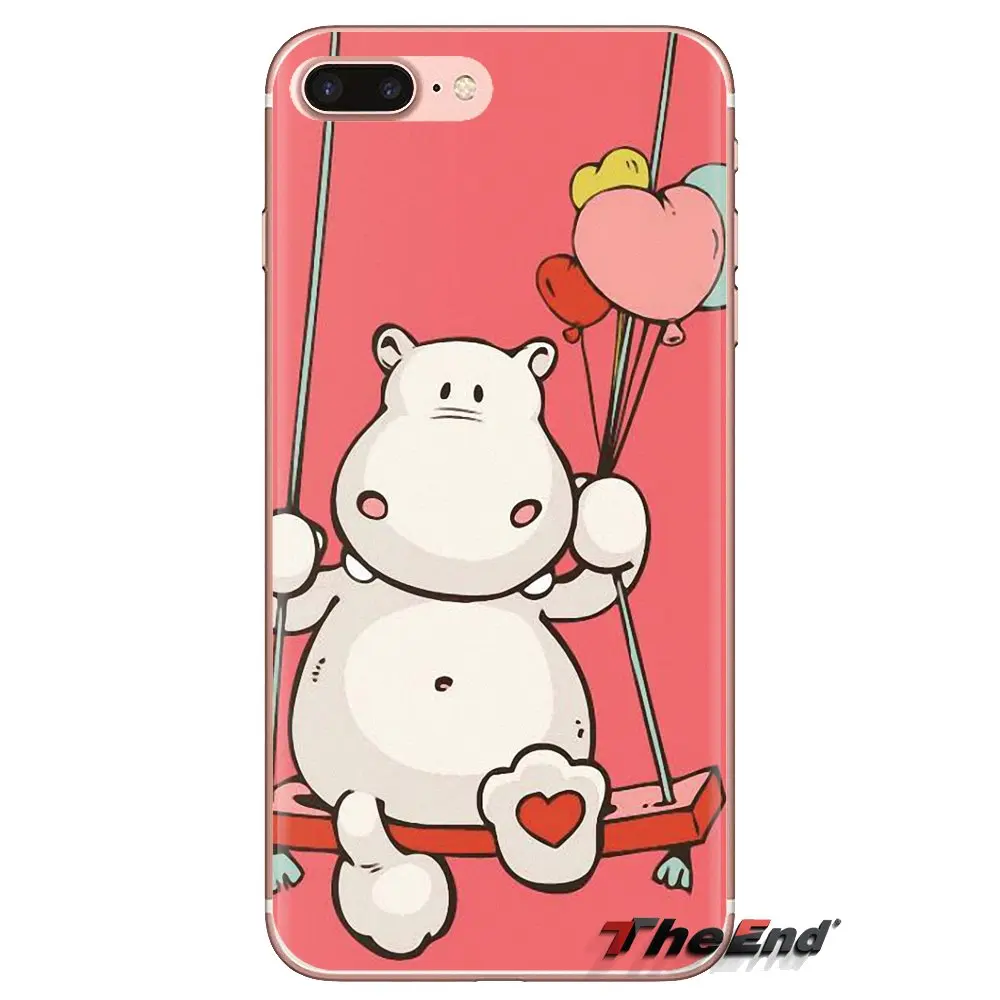 For Xiaomi Mi3 Samsung A10 A30 A40 A50 A60 A70 Galaxy S2 Note 2 Grand Core Prime Soft Transparent Covers Cute Animals Baby Hippo |