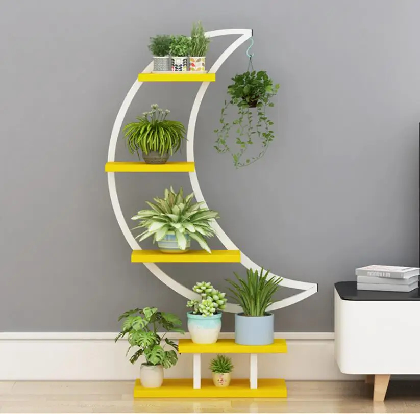 Цветочный стеллаж для внутреннего пола, украшение для балкона, домашний укроп, мясо, подвесная Орхидея, многослойная креативная полка, цветочный горшок, полка