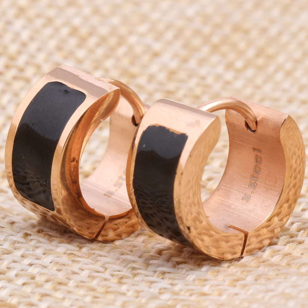 Модные серьги из нержавеющей стали 316L цвета розового золота для женщин|earrings for