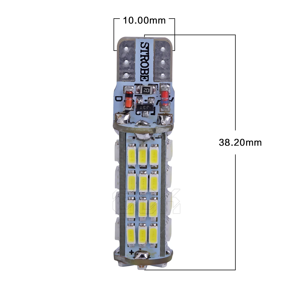 2 Шт. T10 54smd 3014 Светодиодный Стробоскоп Мигающий Автомобильные Аксессуары