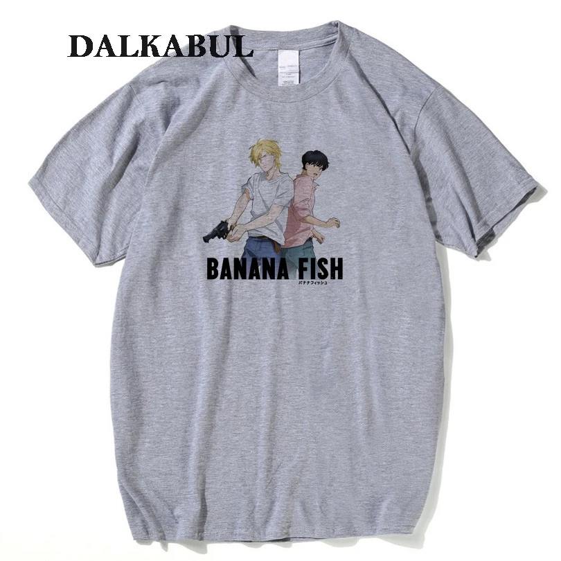 Банановая рыба футболка для мужчин аниме футболки манга Ash Lynx Eiji Okumura Shunichi Ibe Max Lobo