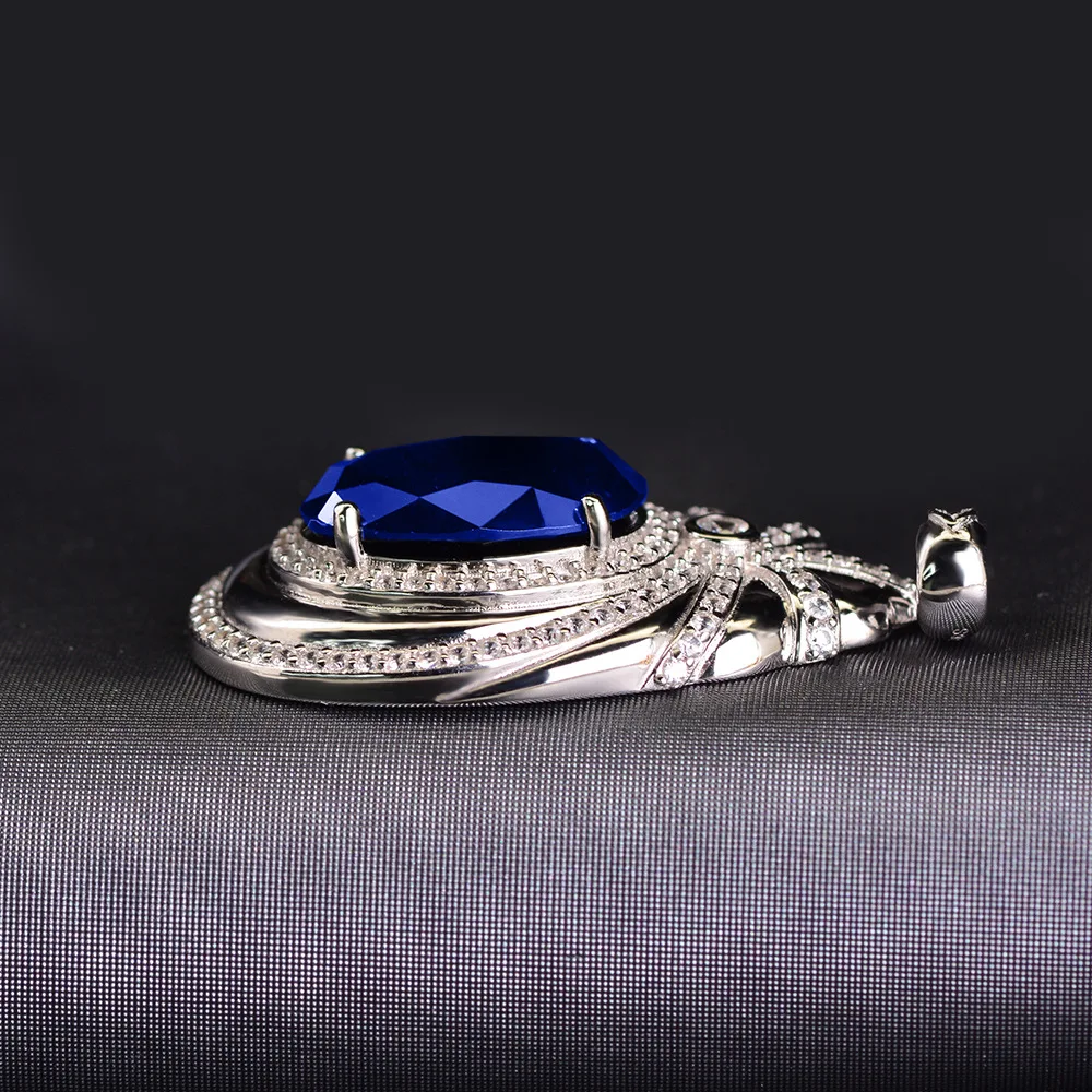 Wong Rain Luxury 100% 925 Sterling Silver Ruby Sapphire Gemstone White Gold Pendant Necklace Party Cocktail Jewelry Wholesale | Украшения и