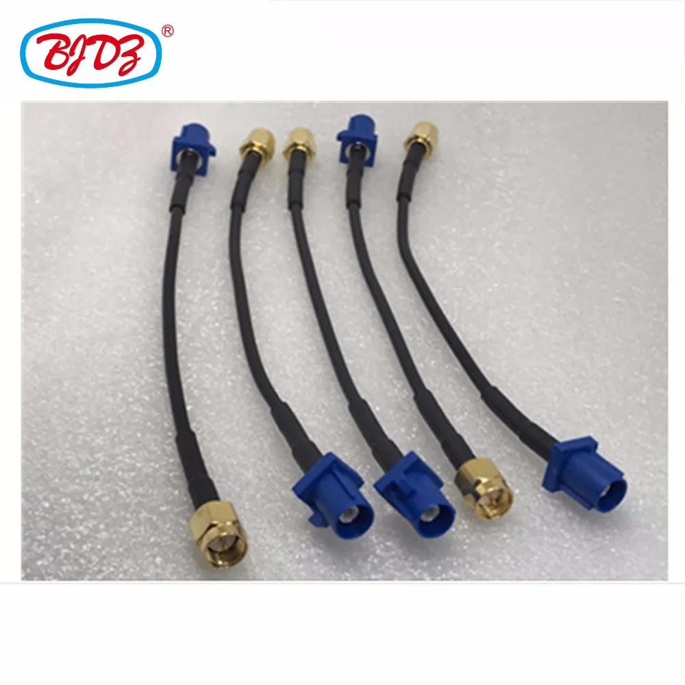 

Free Shipping 5 piece Fakra C type to SMA male crimp straight connector for rg174 cable assembly rf jumper cable 14cm length pig