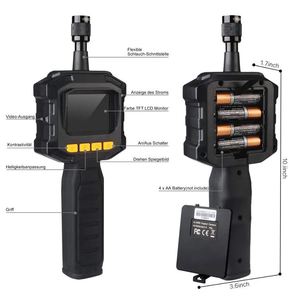 Портативный промышленный цифровой эндоскоп светодиодный свет