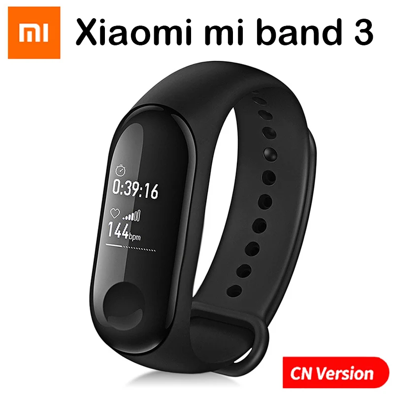 mi band 3(CN) Xiaomi mi Band 4 смарт-браслеты mi band 3 Браслет фитнес-трекер для измерения сердечного ритма сенсорный экран pulsera inteligente - Цвет: mi band 3(CN)