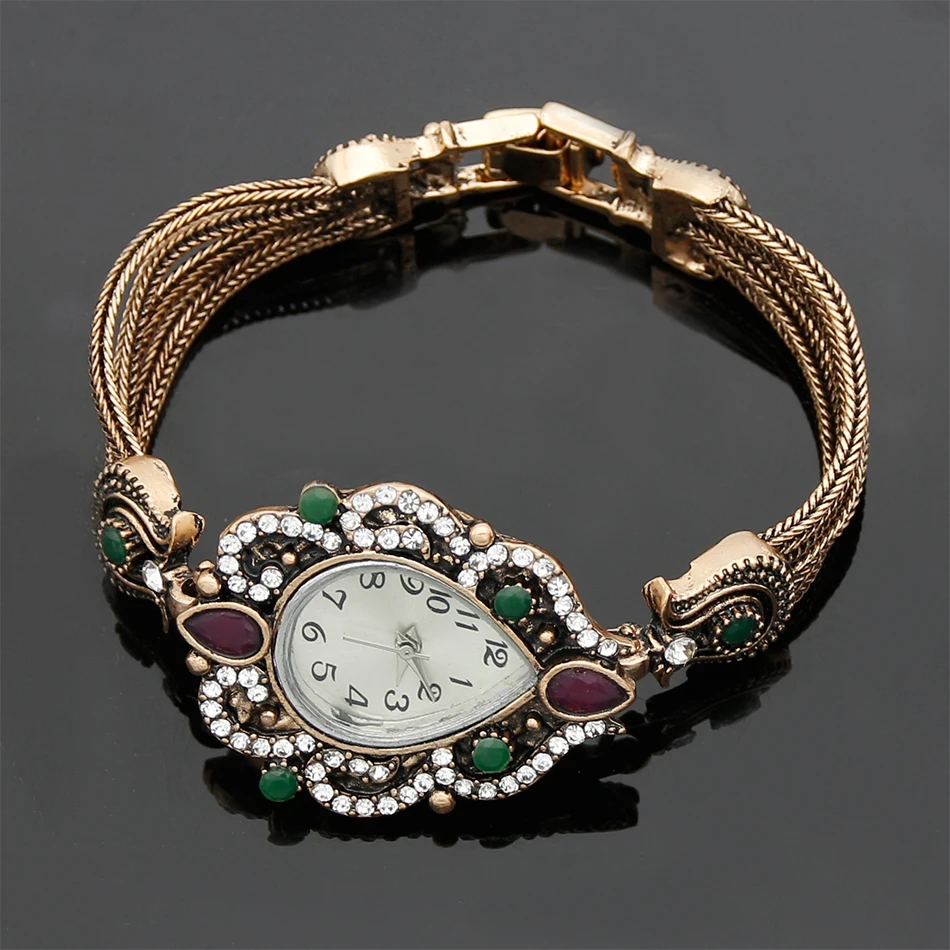 Модные турецкие женские браслеты часы с браслетом в виде цветка из смолы