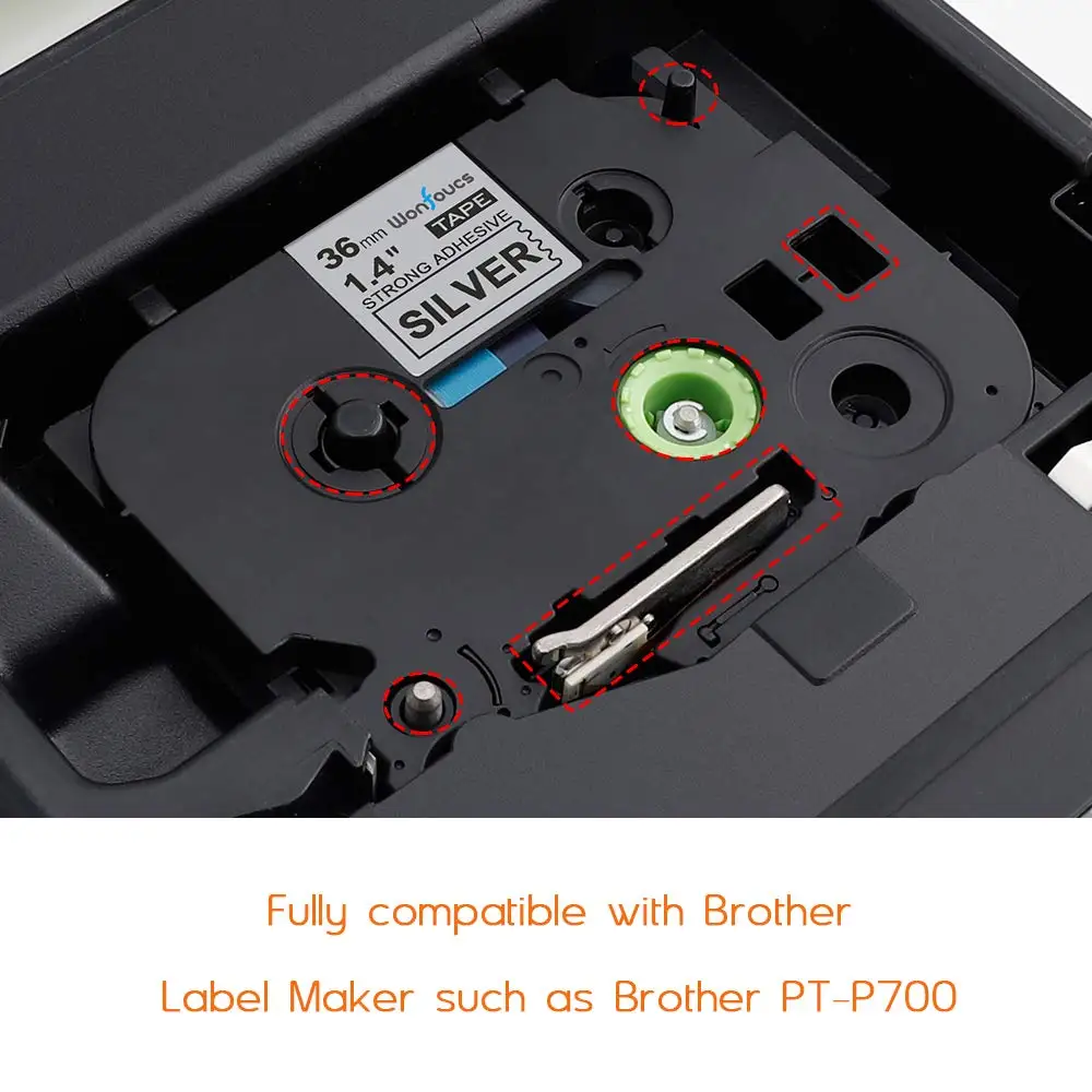 Совместимость с Brother P-Touch дополнительная прочность клейкая ламинированная