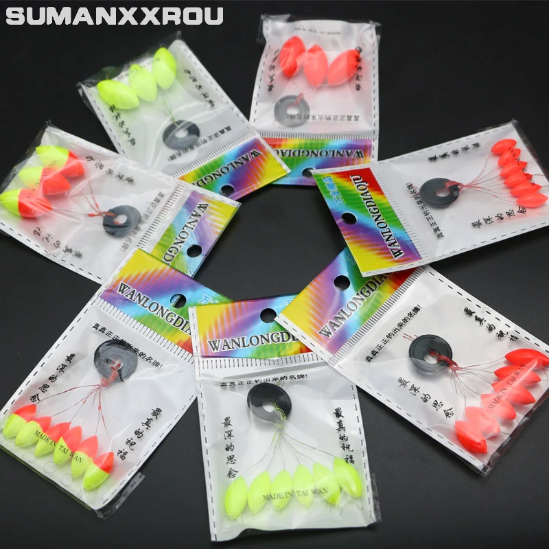 10 компл./лот светящийся рыболовный поплавок из пенопласта лежа Плавающий Буй