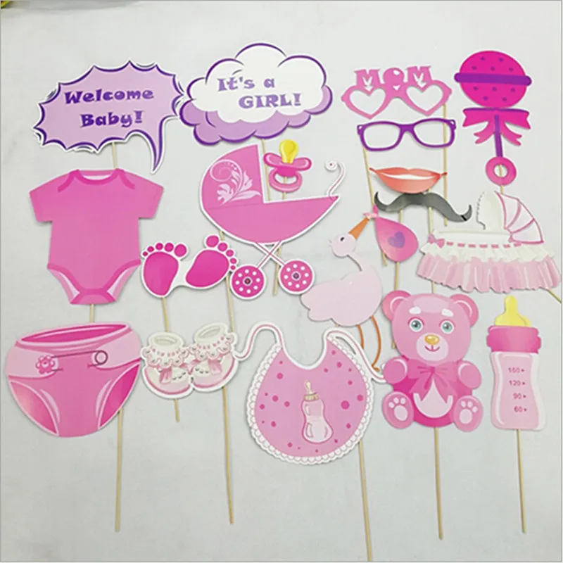 Единорог тема Photo Booth Реквизит Baby Shower для мальчиков и девочек день рождения радуга