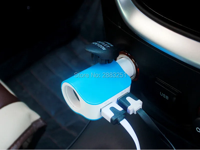 Лидер продаж автомобильное зарядное устройство с двумя выходами USB 3 + 1 для Volvo xc60