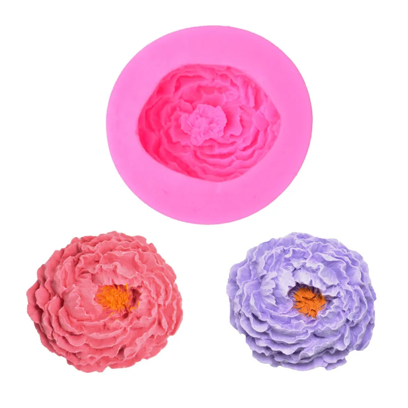 В форме розы Силиконовые формы 3D мыло свечи торт украшения форма для полимерной