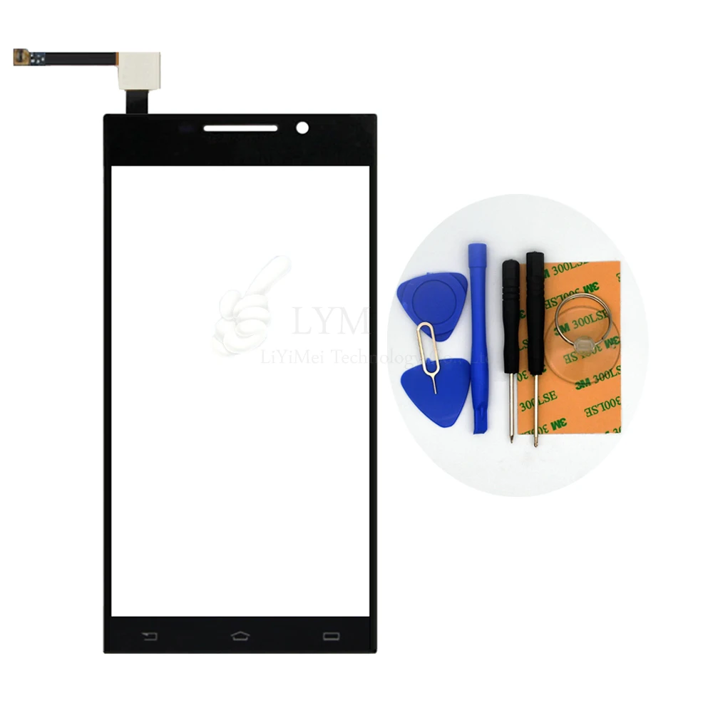 Черный TP для Philips i999 5.5 &quotсенсорный Экран Планшета Передняя Стеклянная Панель