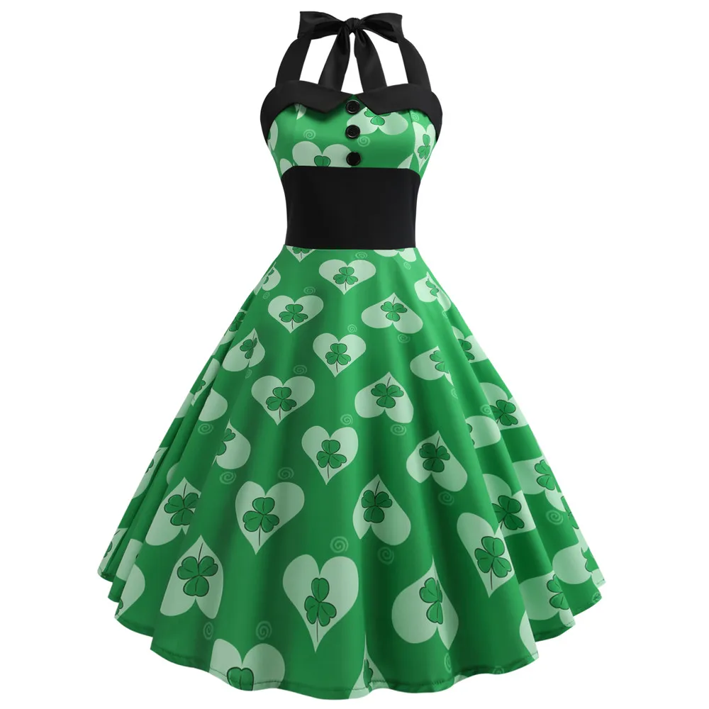 Женское винтажное платье с цветочным принтом элегантное вечернее в стиле