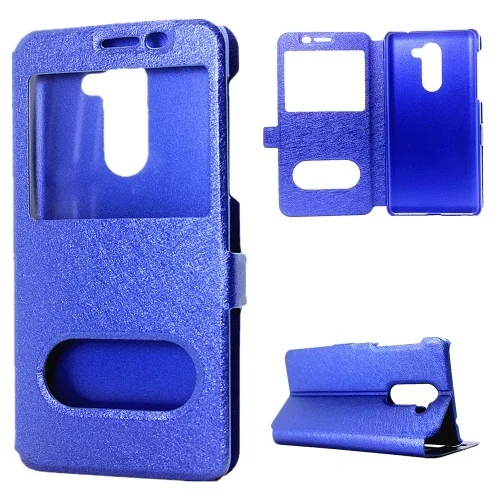 Blue Кожаный чехол-книжка с окошком для huawei Honor 7C 7X 7A Pro 5C V10 для huawei Honor 7X7 A 6C Pro 6A 6X7 8 9 10 Lite чехол - Цвет: Blue