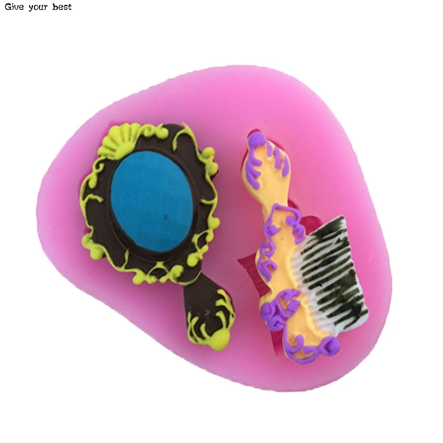 Расческа с зеркалом инструменты для украшения тортов из мастики рамки кекс