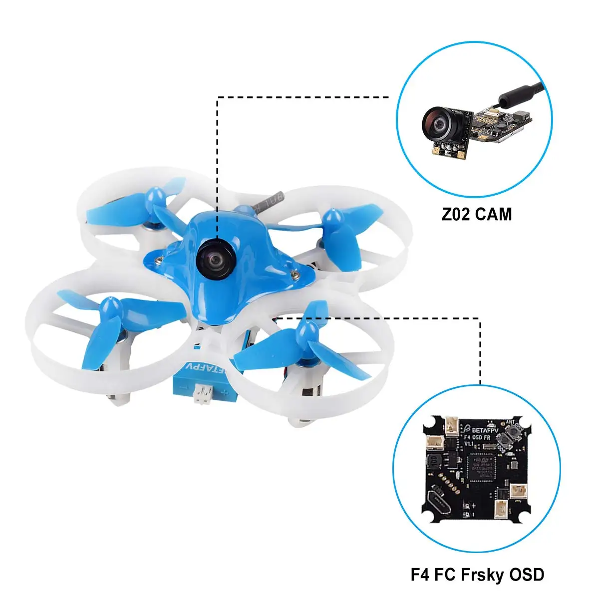 BETAFPV Beta75S Whoop Дрон 1S Матовый FPV Квадрокоптер с F4 FC Frsky приемник Z02 камера OSD Smart Audio 8X20 мотор