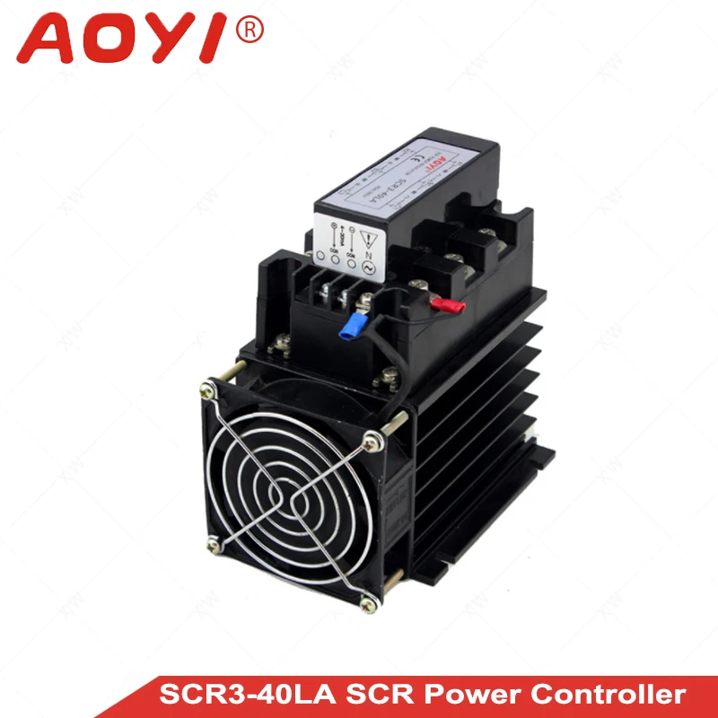 AOYI 40A SCR3-40LA SCR регулятор мощности 4-20mA управление с помощью потенциометра сигнала для контроля нагрева