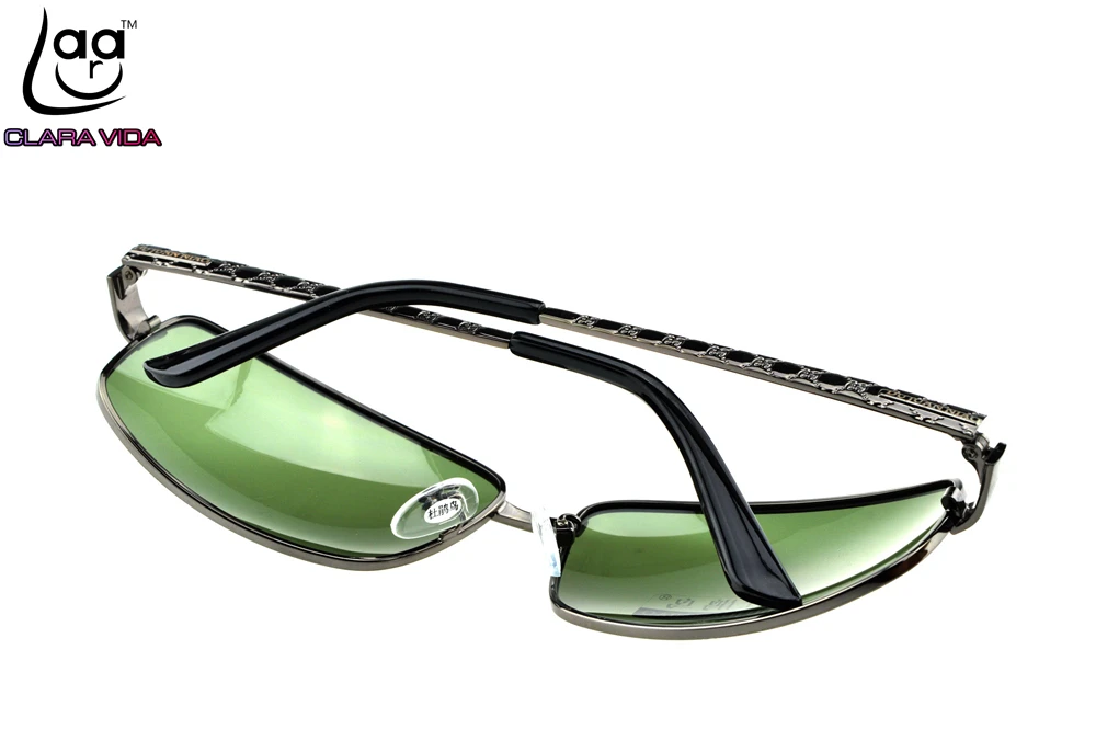 

= CLARA VIDA= Custom Made NEARSIGHTED MINUS PRESCRIPTION Large Full Rim Masculine men Designer Polarized sunglasses -1 to -6