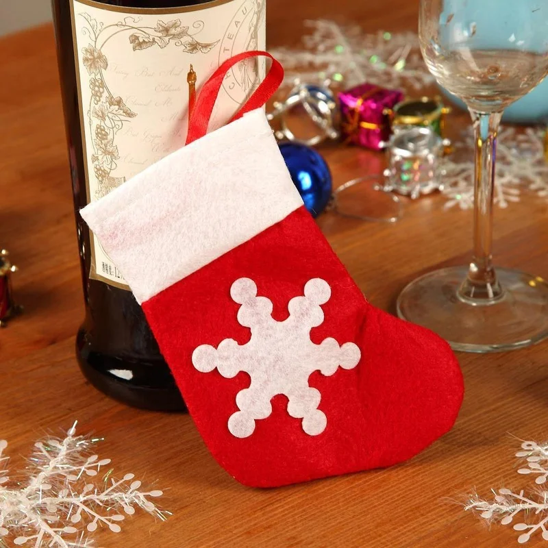 Модные новые 12 шт./компл. Рождественское украшение Санты обеденный стол нож вилка