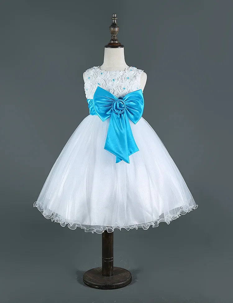 Новинка 2016 платья для девочек с цветочным принтом и поясом бантом фиолетовые