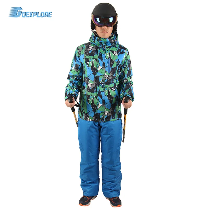 Goexplore Сноуборд костюм мужской лыжный комплект водостойкий ветрозащитный 30