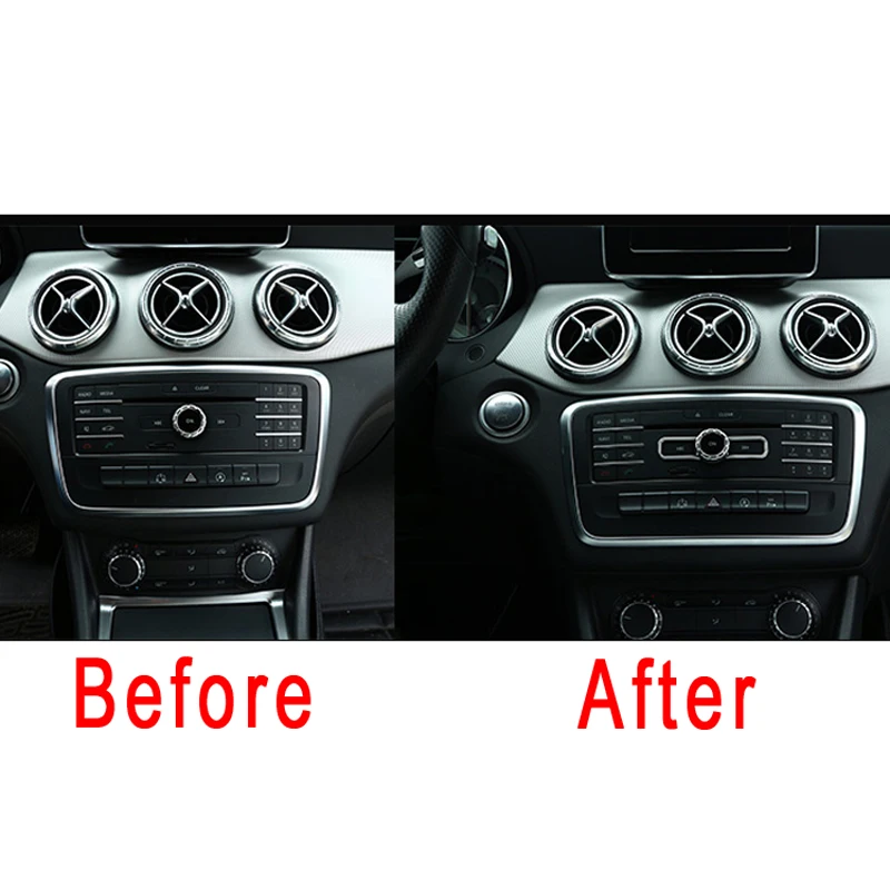 Декоративные наклейки для Mercedes Benz CD control ABS A B Class CLA GLA автомобильные аксессуары -