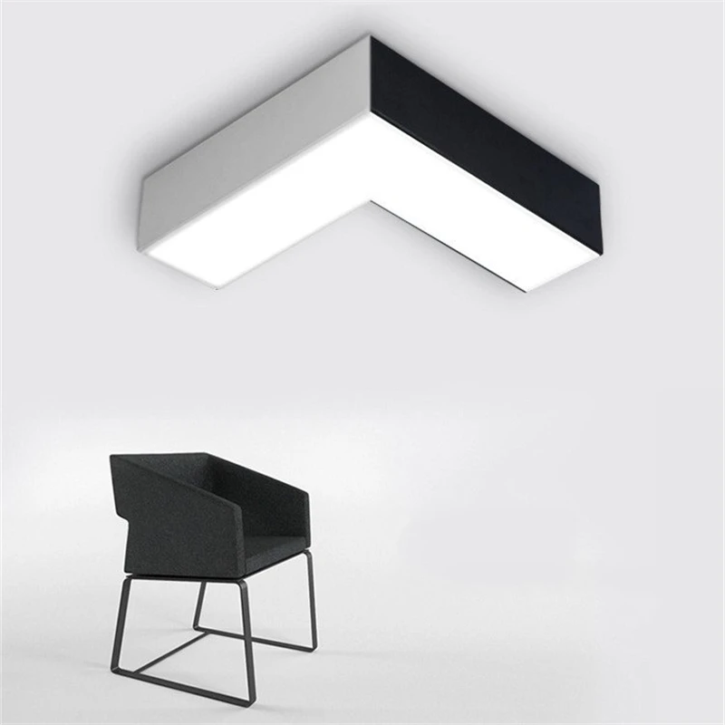 Современная Минималистичная черно белая Энергосберегающая светодиодная