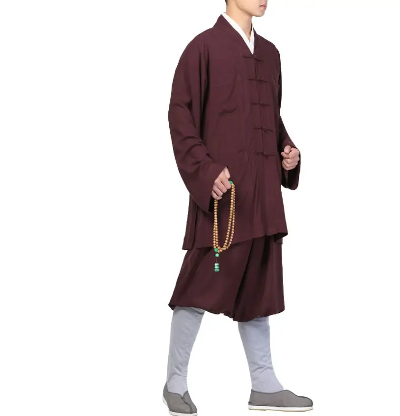 Унисекс Лето и весна Высокое качество буддийский шаолин костюм монаха дзен лежа