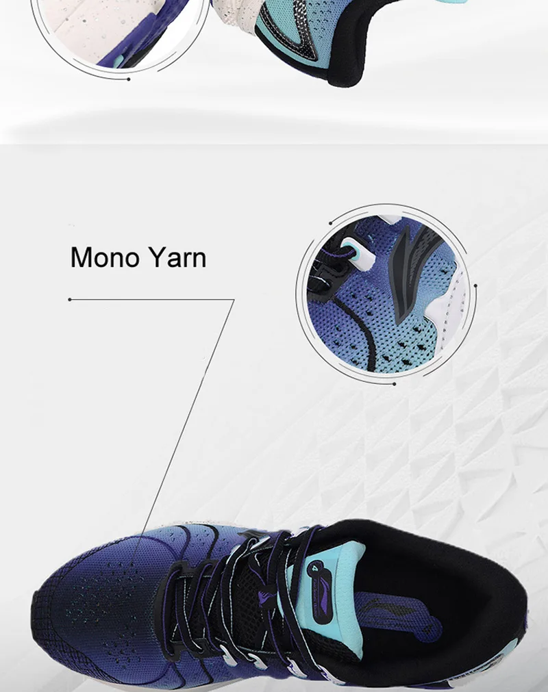 Li-Ning мужские беговые кроссовки для беговых прогулок с 4 амортизационными подкладами, спортивная обувь ARZP001 XYP876