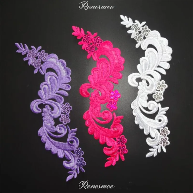 2 шт. блестки цветок ткань аппликация одежда вышивка патч наклейка утюжок ремесло