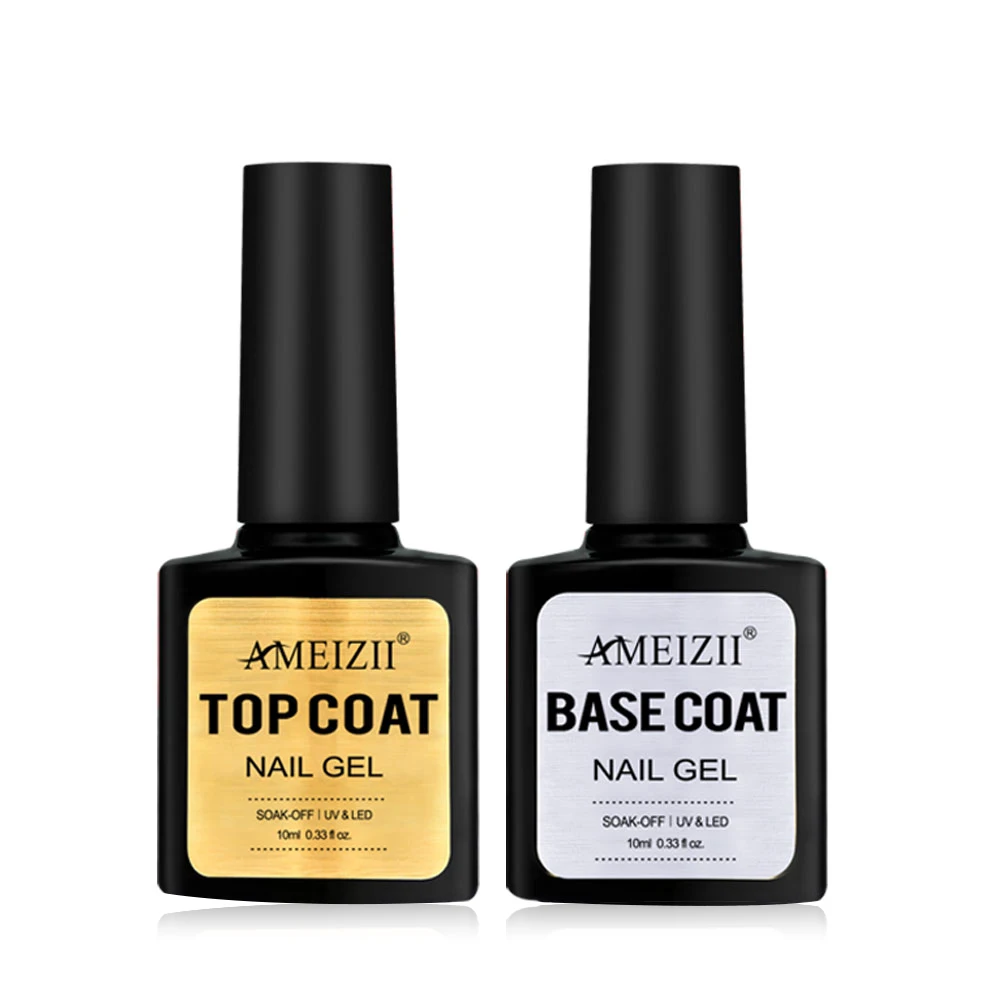 Base Top Coat AMEIZII гель для ногтей верхнее Базовое покрытие замачиваемый лак для ногтей для УФ-и светодиодной лампы грунтовка строительный гель лак для ногтей прозрачный Unha De гель - Цвет: Base Top Coat