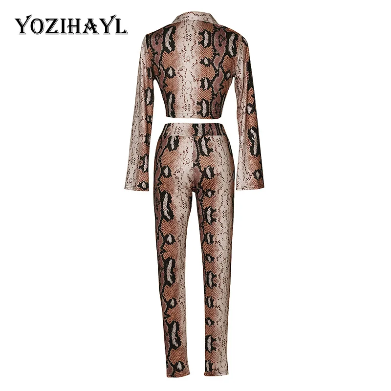 Сексуальный комплект из двух предметов Yozihayl укороченный топ и брюки Женская