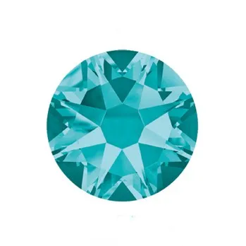 blue zircon Высокое качество, 8 больших+ 8 маленьких 16 граней, стразы горячей фиксации! Железный кристалл с супер сильным клеем и блестящий светильник - Цвет: blue zircon