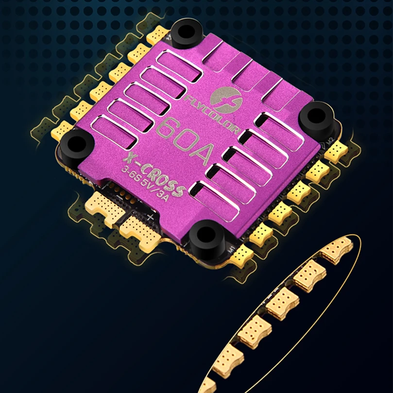 Flycolor X Cross 60A BLheli_32 3 6S 4 в 1 ESC 5V BEC выход процессора STM32F0 электронный контроллер