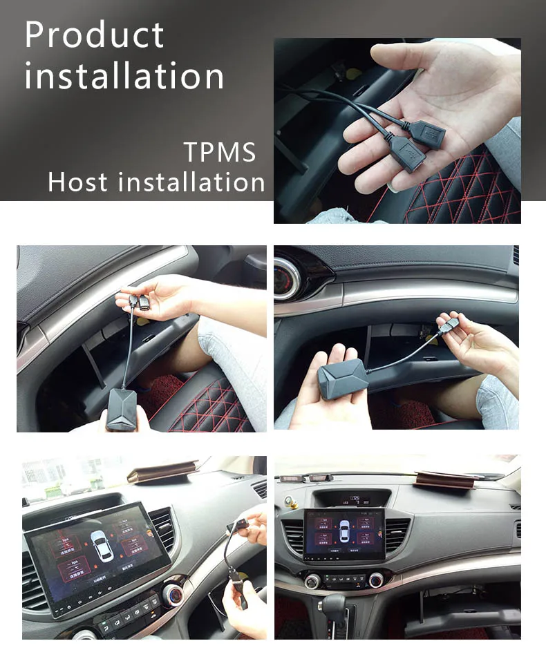 USB TPMS система контроля давления в шинах Android монитор давления в шинах Беспроводная передача 4 внутренний для большинства транспортных средств TPMS