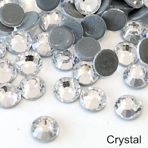 Crystal SS3-SS50 Высокое качество Горячая фиксация Стразы прозрачный кристалл Stass исправление блестящие камни для одежды аксессуары свадебное платье B1244 - Цвет: Crystal
