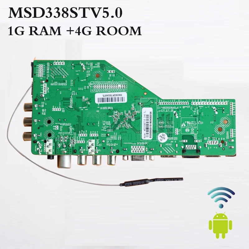 Ram 1G и 4G хранение MSD338S ТВ 5,0 интеллектуальная беспроводная сеть ТВ драйвер платы Универсальный Эндрюс ЖК материнская плата 1024M Android